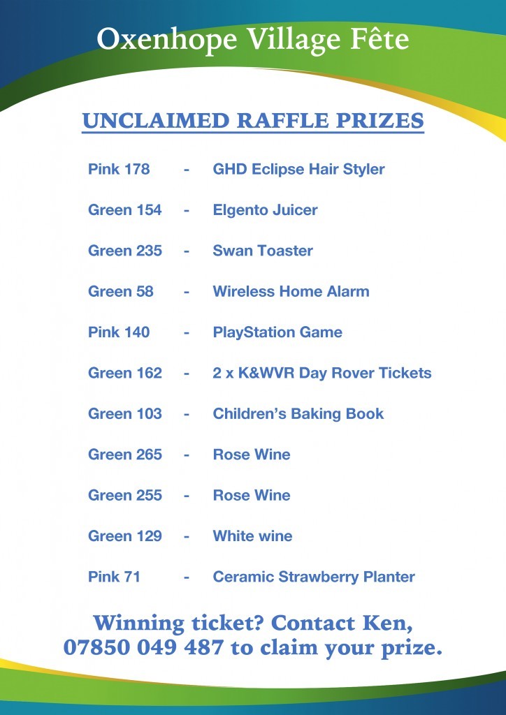 Unclaimed Prizes